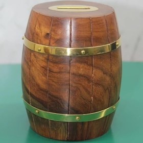 Resim Pirinç Detaylı Fıçı Kumbara Model 4 