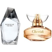 Resim Avon Perceive Edt 100 ml Erkek Parfümü Cherish Edp Kadın Parfümü 50 ml 