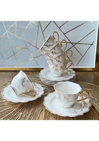 Resim Yamaç Home Valleria Sarmaşık 6 Kişilik Türk Kahvesi Fincanı 