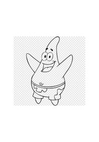 Resim Resimli Tuval 20 X 20 Patrick Deniz Yıldızı 6Lı Boya, Fırça Boyam 