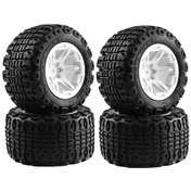 Resim Fosenze Mjb327 Kumandalı Lastik Tekerlek Seti - 105x52x63mm - Kyosho, Hsp, Wltoys, Trax E-revo, Summit İçin 4 Adet Uyumlu 