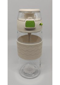 Resim Shotay St-7202 600ml Tritan Beyaz Şeffaf Matara Taşıma Aparatlı Beyaz - Şeffaf 