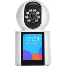 Resim Qasul Kablosuz Bağlantı Telefonu Ev Için 360° Bebek Monitörü Tam Renkli Gece Görüşü Otomatik Takip Wifi Kamera 