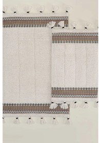 Resim Ecocotton Rita Krem 2'li %100 Karde Pamuk Banyo Paspas Seti Krem 