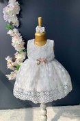 Resim Mnk Baby&Kids Dantelli Kız Bebek Elbise Pnpn152 Beyaz 