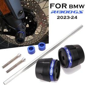 Resim BMW R1300GS R1300 GS R 1300 GS 2023-2024 Motosiklet Ön Tekerlek Göbeği Düşme Koruma Topu ve Anti-düşme Yapıştırıcısı 