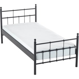 Resim Unimet Lalas Tek Kişilik Ferforje Metal Karyola-siyah (AHŞAP LATALI) 