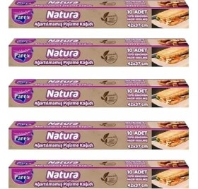 Resim Esmo Home Parex Natura Ağartılmamış Hazır Pişirme Kağıdı 10 Yaprak x 5 Paket 