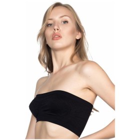 Resim Siyah Mı Emay 4002 Soft Straplez Büstiyer Siyah 