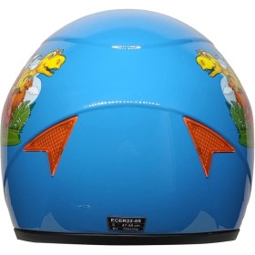Resim MTS Çocuklar İçin Dino Mavi Full Face Kask PP Malzeme ile Güvenli Kullanım 
