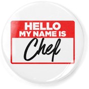 Resim Fizello Hello My Name Is Chef Buton Rozet 