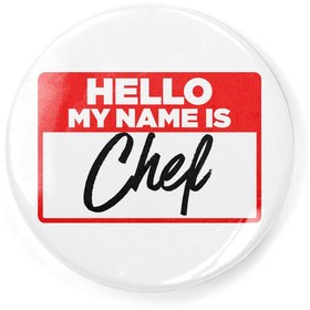 Resim Fizello Hello My Name Is Chef Buton Rozet 