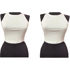 Resim Betimoda Crop Top 2 Adet Beyaz 