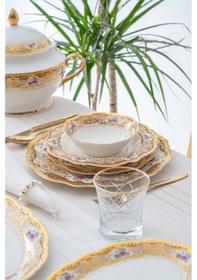 Resim Acar Tiara 12 Kişilik 60 Parça Porselen Yemek Takımı Renkli 