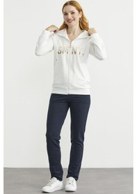 Resim Sementa Fermuarlı Oversize Eşofman Takım - Ekru Ekru 