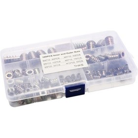 Resim Tongxida 100 Parça Paslanmaz Çelik Ahşap Vidalı Soket Seti - 6 Farklı Boyut 