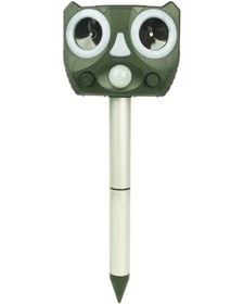 Resim Willowhaven Sjz-119 Güneş Enerjili Ultrasonik Hayvan Kovucu Led Işıklı Yeşil Kedi Tasarımı Ev Bahçe Güvenlik 