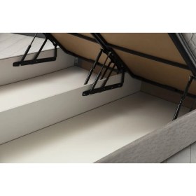 Resim Minar 120X200 Motya Baza Başlığı Seti - Açık Gri 