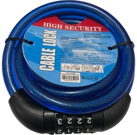 Resim Tvr Bisiklet Şifreli Kilit 12 mm 100 cm Mavi ( Ayarlanabilir Şifre ) 