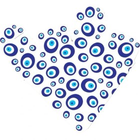 Resim TSC Nazar Sticker Yapıştırma Etiket 15CM ve 6 cm 2 Adet Md3 