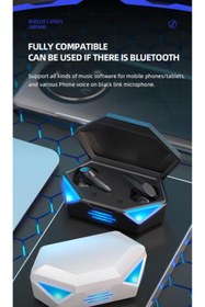 Resim Torima Bluetooth Kulaklık Kulak İçi Rgb Işıklı Çift Mikrofonlu Oyuncu Kulaklık TG-G20 Siyah 