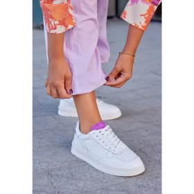 Resim Nilufarr Marsel Beyaz Deri Kadın Sneaker 