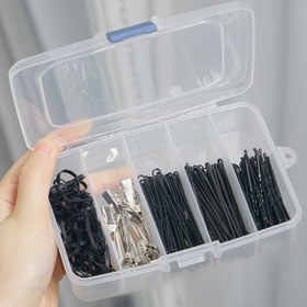 Resim 1 adet Mini Şeffaf Saklama Kutusu, 5 bölmeli Toz Geçirmez Takı Saklama Kutusu, Seyahat Saklama Kutusu, Saç Tokaları ve Küçük Eşyalar Tutucu, Taşınabilir Saklama Düzenleyici 