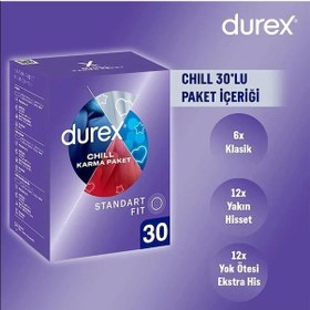Resim Durex Chill Karma Prezervatif Ekstra Avantaj Paketi 30'lu 
