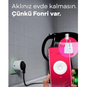Resim Akıllı Priz ve LED Ampül Seti, Wi-Fi ile Uzaktan Kontrol, Anlık Enerji Tüketim Takibi, Zamanlayıcı 