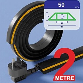 Resim Greentech GT-KK08 Siyah Esnek Kablo Kanalı Şeritli 