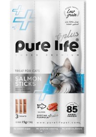 Resim Pure Life Plus Somonlu Kedi Ödül Çubukları 15 G 