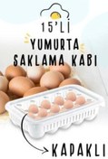 Resim Genel Markalar Pratik Yumurta Saklama Kutusu, Steril Kapaklı Yumurta Organizeri (15'li) 