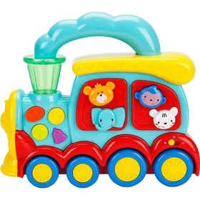 Resim Sesli Ve Işıklı Küçük Tren Müzikli & Işıklı Bebek Oyuncağı, Hayvan Sesli Tren, Eğitim Oyuncağı 