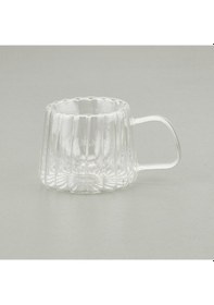 Resim Perottii Çift Cidarlı Çizgili Bardak - Şeffaf - 200 Ml Renkli 