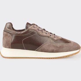 Resim Elle Vizon Deri Kadın Spor Ayakkabı 