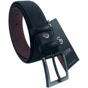 Resim Siyah Çocuk Boy Suni Deri Damar Desenli Model 3 Cm.lik Klasik Kemer - G63-23tm 001 