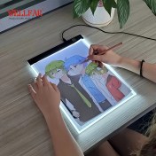 Resim Çizim için LED Çarpıtma Tahtası, 3 Seviyeli Ayarlanabilir Boyama Tableti A5 Boyutlu Işık Pedı, Noel Cadılar Bayramı Şükran Günü hediyeleri 