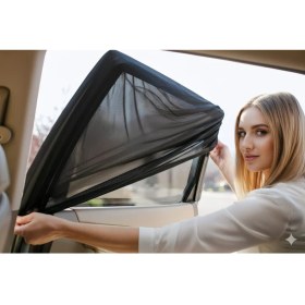 Resim Araba Yan Cam Perdesi Oto Arka Perde Araç Güneşlik Gölgelik Bebek Çocuk Bebe Örtü Cam Çorabı Filmi 