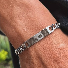 Resim Kişiselleştirilmiş Kazınmış Paslanmaz Çelik Bilezik - Göz Fotoğrafı, Erkekler & Kadınlar için Ayarlanabilir Moda Aksesuarı, Doğum Günleri, Yıldönümleri & Noel için Mükemmel Hediye 