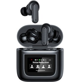 Resim Kosona Bt 5.3 Kulak İçi Bluetooth Kulaklık, 38ms Düşük Gecikme, 32 Saat Pil Süresi, Enc Konuşma Kalitesi, Renkli Dokunmatik Ekran, Siyah 