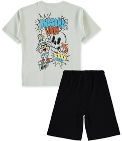 Resim Civil Boys Kurukafa Baskılı 6-9 Yaş Pijama Takımı - Gri - Açık Gri / 9-10 Yaş 