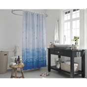 Resim Zethome Jackline Banyo Duş Perdesi 5020 Mavi Tek Kanat 240X200 Mavi 