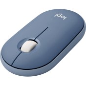 Resim Logitech M350 Pebble Mac Için Sessiz Kablosuz Kompakt Mouse - Uzay Mavisi 