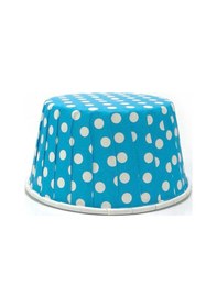 Resim Dolphin Muffin Orta Boy Kağıt Puantiyeli Mavi Cupcake Kek Kalıbı Kapsülü Kabı - 50 Adetlik 10 Paket Renkli 