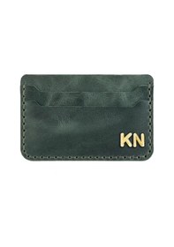 Resim Twingold İsme Özel Yatay Kartlık - %100 Rainbow Deri - A011001 - Haki Haki 