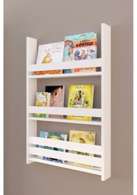 Resim Praticomobilya Montessori Çocuk Odası Eğitici Kitaplık 3 Raflı Beyaz 