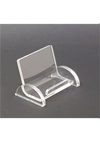Resim Şeffaf Pleksi Masa Üstü Kartvizitlik Oval Model 