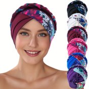 Resim Kadınlar için Esnek Turban Şapkalar Nefes Alabilir ve Hafif, Şık ve Çekici Çift Tonlu Örgülü Baş Sarığı, Her Kadına Uygun Tek Beden, Ramazan, Kemoterapi ve Günlük Stil için Mükemmel 