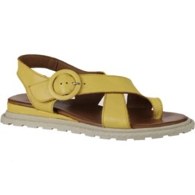 Resim Bueno Shoes Sarı Deri Kadın Parmak Arası Sandalet 01WY5408 01WY5408 