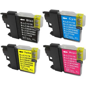 Resim Brother LC38-LC67-LC980-LC1100 4 Renk Kartuş Seti / Brother MFC-250C/MFC-255CW Yazıcı Uyumlu 